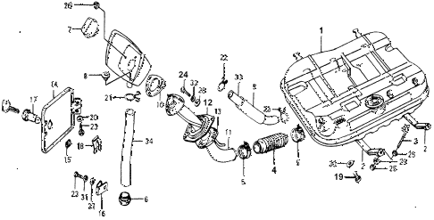 1978 accord STD 3 DOOR HMT FUEL TANK diagram 1978 accord STD 3 DOOR HMT FUEL TANK diagram