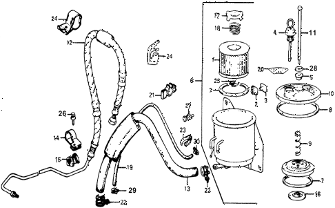 1978 accord LX 3 DOOR HMT P.S. OIL TANK (LX) diagram 1978 accord LX 3 DOOR HMT P.S. OIL TANK (LX) diagram