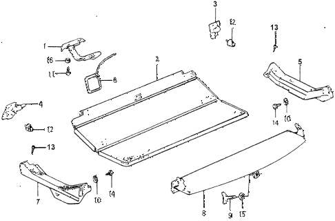 1978 accord LX 3 DOOR HMT REAR SHELF diagram 1978 accord LX 3 DOOR HMT REAR SHELF diagram