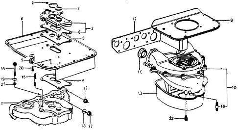 1976 accord STD 3 DOOR HMT CARBURETOR INSULATOR - MANIFOLD ( 1976 accord STD 3 DOOR HMT CARBURETOR INSULATOR - MANIFOLD (