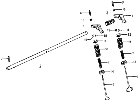 1977 accord STD 3 DOOR HMT VALVE - ROCKER ARM diagram 1977 accord STD 3 DOOR HMT VALVE - ROCKER ARM diagram