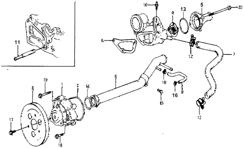 1978 accord STD 3 DOOR HMT WATER PUMP - THERMOSTAT ( 1978 accord STD 3 DOOR HMT WATER PUMP - THERMOSTAT (