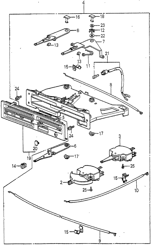 1981 prelude ** 2 DOOR 5MT HEATER LEVER (2) diagram 1981 prelude ** 2 DOOR 5MT HEATER LEVER (2) diagram