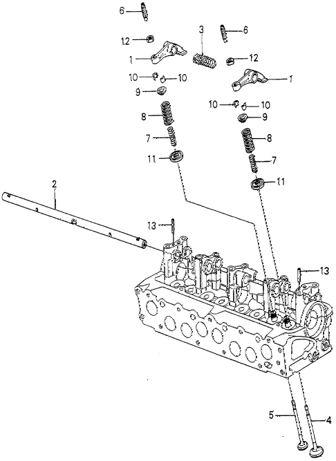 1980 prelude ** 2 DOOR HMT VALVE - ROCKER ARM (2) diagram 1980 prelude ** 2 DOOR HMT VALVE - ROCKER ARM (2) diagram