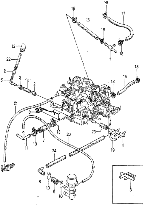 1981 prelude ** 2 DOOR HMT FUEL TUBING (4) diagram 1981 prelude ** 2 DOOR HMT FUEL TUBING (4) diagram