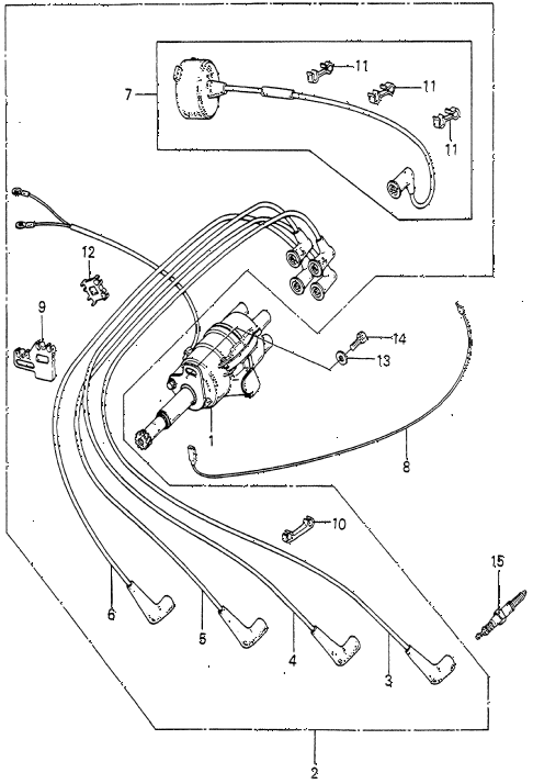 1980 prelude ** 2 DOOR HMT DISTRIBUTOR - SPARK PLUG (2) diagram 1980 prelude ** 2 DOOR HMT DISTRIBUTOR - SPARK PLUG (2) diagram