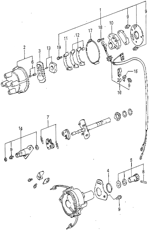 1980 prelude ** 2 DOOR HMT DISTRIBUTOR COMPONENTS (5) diagram 1980 prelude ** 2 DOOR HMT DISTRIBUTOR COMPONENTS (5) diagram