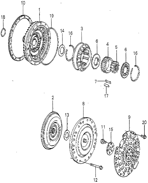 1979 prelude ** 2 DOOR HMT HMT TORQUE CONVERTER (1) diagram 1979 prelude ** 2 DOOR HMT HMT TORQUE CONVERTER (1) diagram