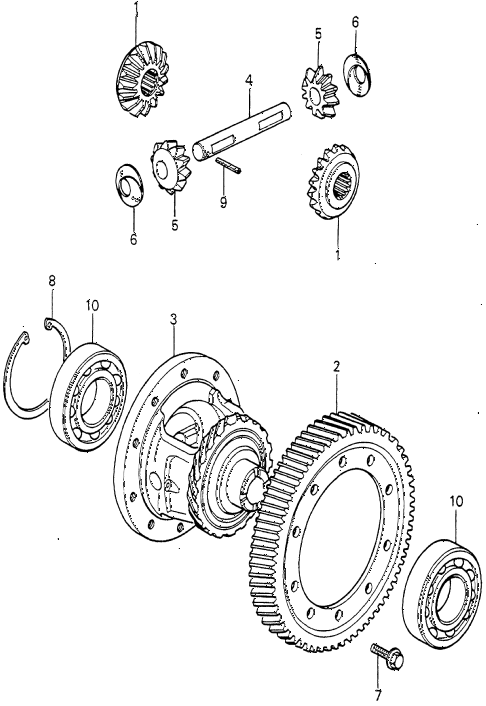 1981 prelude ** 2 DOOR 5MT 5MT DIFFERENTIAL GEAR diagram 1981 prelude ** 2 DOOR 5MT 5MT DIFFERENTIAL GEAR diagram