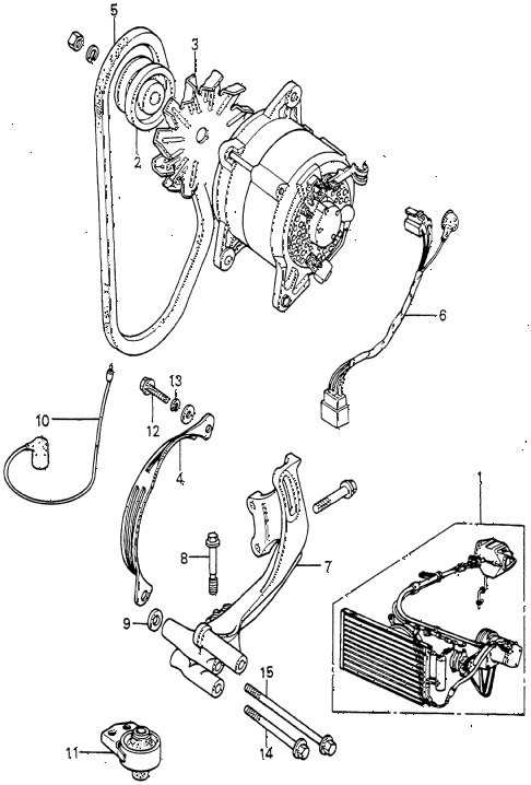 1979 prelude ** 2 DOOR 5MT A/C BRACKET - FAN - UNIT diagram 1979 prelude ** 2 DOOR 5MT A/C BRACKET - FAN - UNIT diagram