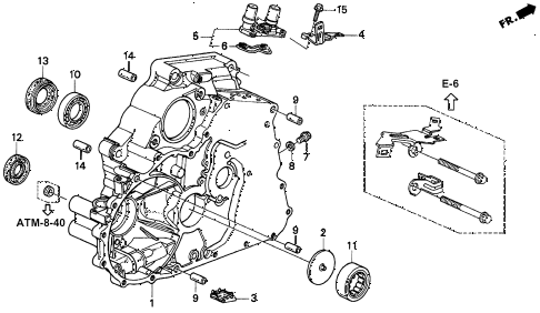 1997 civic EX 2 DOOR 4AT AT TORQUE CONVERTER HOUSING diagram 1997 civic EX 2 DOOR 4AT AT TORQUE CONVERTER HOUSING diagram