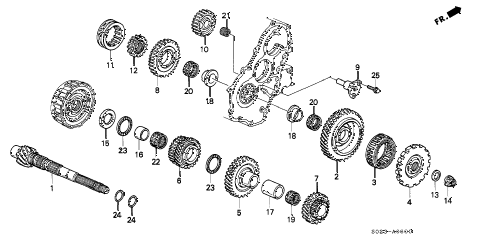 1999 civic DX 2 DOOR 4AT AT COUNTERSHAFT diagram 1999 civic DX 2 DOOR 4AT AT COUNTERSHAFT diagram