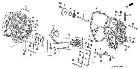 1996 civic HX 2 DOOR CVT CVT RIGHT SIDE COVER diagram 1996 civic HX 2 DOOR CVT CVT RIGHT SIDE COVER diagram