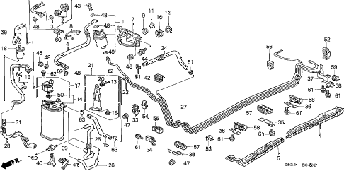2000 civic EX 2 DOOR 4AT FUEL PIPE (3) diagram 2000 civic EX 2 DOOR 4AT FUEL PIPE (3) diagram
