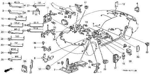 1997 civic HX 2 DOOR CVT HARNESS BAND - BRACKET diagram 1997 civic HX 2 DOOR CVT HARNESS BAND - BRACKET diagram