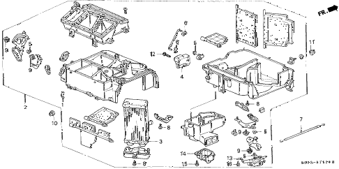 1997 civic DX 2 DOOR 4AT HEATER UNIT diagram 1997 civic DX 2 DOOR 4AT HEATER UNIT diagram