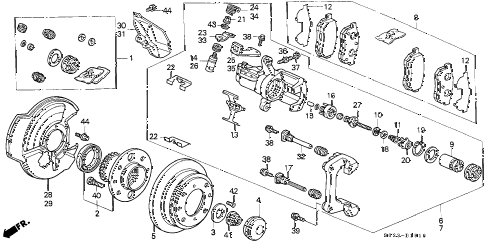 2000 civic SI 2 DOOR 5MT REAR BRAKE (DISK) diagram 2000 civic SI 2 DOOR 5MT REAR BRAKE (DISK) diagram