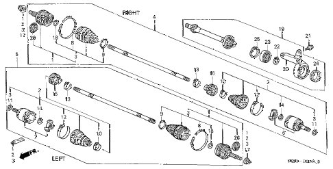 2000 civic DX 2 DOOR 5MT DRIVESHAFT (2) diagram 2000 civic DX 2 DOOR 5MT DRIVESHAFT (2) diagram