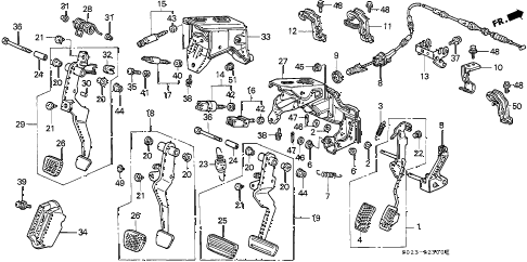 1996 civic EX 2 DOOR 4AT PEDAL diagram 1996 civic EX 2 DOOR 4AT PEDAL diagram
