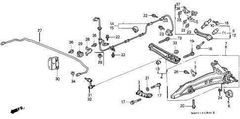 1996 civic DX 2 DOOR 5MT REAR LOWER ARM diagram 1996 civic DX 2 DOOR 5MT REAR LOWER ARM diagram