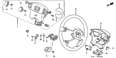 1998 civic EX 2 DOOR 4AT STEERING WHEEL (SRS) diagram 1998 civic EX 2 DOOR 4AT STEERING WHEEL (SRS) diagram