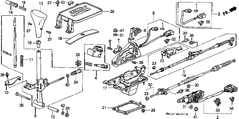 2000 civic EX(ABS) 2 DOOR 4AT SELECT LEVER diagram 2000 civic EX(ABS) 2 DOOR 4AT SELECT LEVER diagram