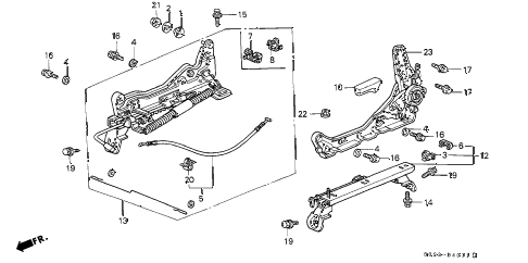 2000 civic EX 2 DOOR 5MT FRONT SEAT COMPONENTS (L.) (2) diagram 2000 civic EX 2 DOOR 5MT FRONT SEAT COMPONENTS (L.) (2) diagram