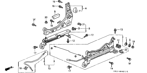 1998 civic EX(ABS) 2 DOOR 4AT FRONT SEAT COMPONENTS (R.) diagram 1998 civic EX(ABS) 2 DOOR 4AT FRONT SEAT COMPONENTS (R.) diagram