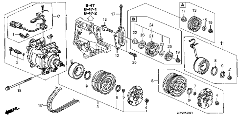 1998 Honda civic compressor belt removal #7
