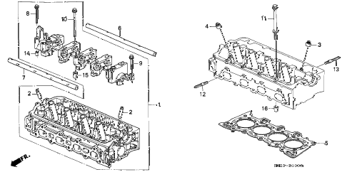 1998 civic DX 2 DOOR 4AT CYLINDER HEAD (SOHC) diagram 1998 civic DX 2 DOOR 4AT CYLINDER HEAD (SOHC) diagram