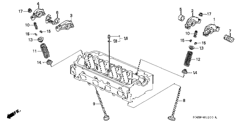 1997 civic DX 2 DOOR 4AT VALVE - ROCKER ARM (SOHC) diagram 1997 civic DX 2 DOOR 4AT VALVE - ROCKER ARM (SOHC) diagram