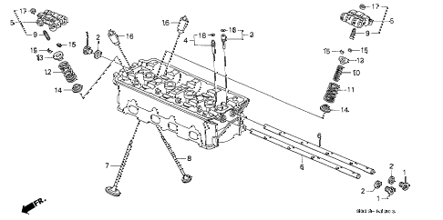 2000 civic SI 2 DOOR 5MT VALVE - ROCKER ARM (DOHC VTEC) diagram 2000 civic SI 2 DOOR 5MT VALVE - ROCKER ARM (DOHC VTEC) diagram