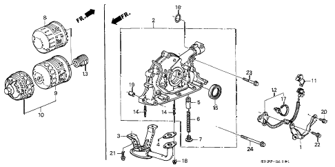 2000 civic SI 2 DOOR 5MT OIL PUMP - OIL STRAINER (DOHC) diagram 2000 civic SI 2 DOOR 5MT OIL PUMP - OIL STRAINER (DOHC) diagram