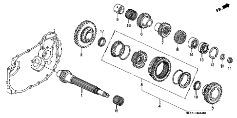 1998 civic EX 2 DOOR 5MT MT COUNTERSHAFT (SOHC) diagram 1998 civic EX 2 DOOR 5MT MT COUNTERSHAFT (SOHC) diagram