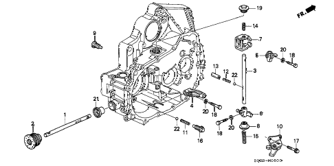 1996 civic DX(ABS) 2 DOOR 5MT MT SHIFT ROD - SHIFT HOLDER (SOHC) diagram 1996 civic DX(ABS) 2 DOOR 5MT MT SHIFT ROD - SHIFT HOLDER (SOHC) diagram