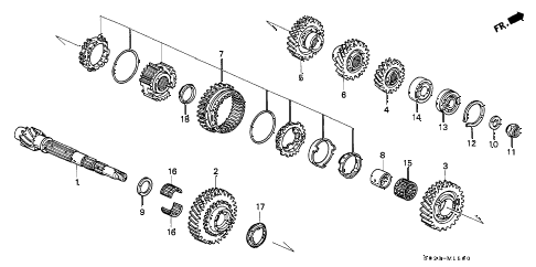 2000 civic SI 2 DOOR 5MT MT COUNTERSHAFT (DOHC) diagram 2000 civic SI 2 DOOR 5MT MT COUNTERSHAFT (DOHC) diagram