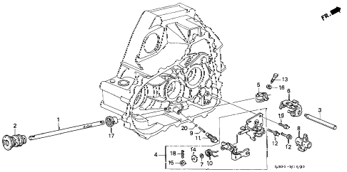2000 civic SI 2 DOOR 5MT MT SHIFT ROD - SHIFT HOLDER (DOHC) diagram 2000 civic SI 2 DOOR 5MT MT SHIFT ROD - SHIFT HOLDER (DOHC) diagram