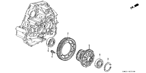 2000 civic SI 2 DOOR 5MT MT DIFFERENTIAL GEAR (DOHC) diagram 2000 civic SI 2 DOOR 5MT MT DIFFERENTIAL GEAR (DOHC) diagram