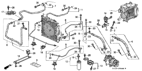 1997 civic DX 2 DOOR 5MT A/C HOSES - PIPES diagram 1997 civic DX 2 DOOR 5MT A/C HOSES - PIPES diagram