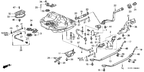 1998 civic CX 3 DOOR 5MT FUEL TANK (2) diagram 1998 civic CX 3 DOOR 5MT FUEL TANK (2) diagram