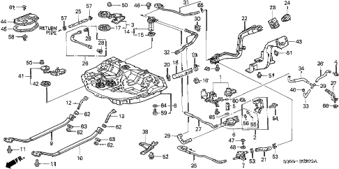 2000 civic DX 3 DOOR 5MT FUEL TANK (3) diagram 2000 civic DX 3 DOOR 5MT FUEL TANK (3) diagram