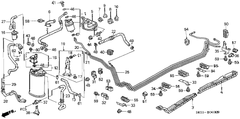 2000 civic CX 3 DOOR 5MT FUEL PIPE (3) diagram 2000 civic CX 3 DOOR 5MT FUEL PIPE (3) diagram