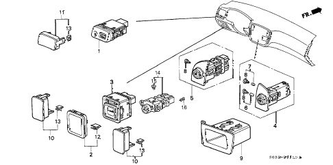 1996 civic CX 3 DOOR 5MT SWITCH diagram 1996 civic CX 3 DOOR 5MT SWITCH diagram