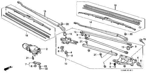 1998 civic CX 3 DOOR 5MT FRONT WINDSHIELD WIPER diagram 1998 civic CX 3 DOOR 5MT FRONT WINDSHIELD WIPER diagram