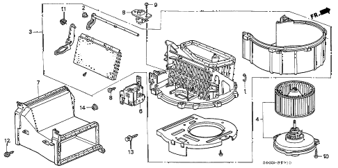1996 civic CX 3 DOOR 5MT HEATER BLOWER diagram 1996 civic CX 3 DOOR 5MT HEATER BLOWER diagram