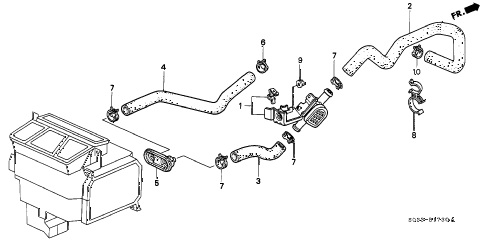 1997 civic DX 3 DOOR 5MT WATER VALVE diagram 1997 civic DX 3 DOOR 5MT WATER VALVE diagram