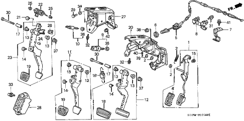 2000 civic DX 3 DOOR 5MT PEDAL diagram 2000 civic DX 3 DOOR 5MT PEDAL diagram