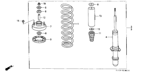 1997 civic DX 3 DOOR 5MT FRONT SHOCK ABSORBER diagram 1997 civic DX 3 DOOR 5MT FRONT SHOCK ABSORBER diagram