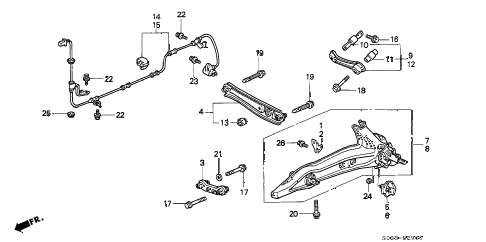 1997 civic DX 3 DOOR 5MT REAR LOWER ARM diagram 1997 civic DX 3 DOOR 5MT REAR LOWER ARM diagram