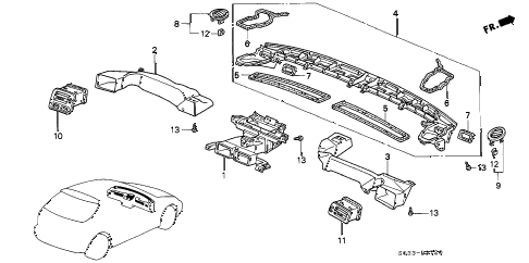 1998 civic CX 3 DOOR 5MT DUCT diagram 1998 civic CX 3 DOOR 5MT DUCT diagram